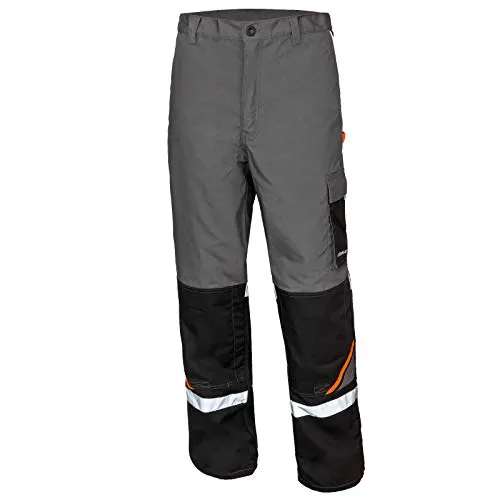 ART.MAS Arbeitshose Berufshose Schutzhose Warnhose Bundhose Cargo Reflektierend (Ref-SP) (46, Grau)