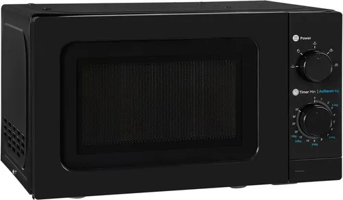 Exquisit WP 700 J17-3 Mikrowelle schwarz - Mikrowelle mit 20 l Garraum und 700 W Leistung, ideal zum schnellen Auftauen und Kochen, ausgestattet mit Innenbeleuchtung und Timerfunktion.