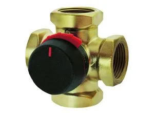 Esbe VRG141 4-Wege-Mischer PN 10 DN 25 - Sonstige Elektroinstallationsartikel, hochwertiger Messingmischer für Heiz- und Kühlanwendungen, ideal für Doppelmischanwendungen und kompatibel mit ESBE Stellmotoren.