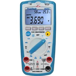 PeakTech Multimeter P 3690 - True RMS Digital Multimeter - Multimeter für präzise Messungen bis 600V und 10A, mit True-RMS für genaue Wechselspannungsmessungen und berührungsloser Spannungsanzeige (NCV). Ideal für Profis und Hobbyisten.