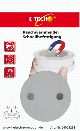 Heitech Rauchmelder Schnellbefestigung Rauchwarnmelder Besfestigung Magnetisch