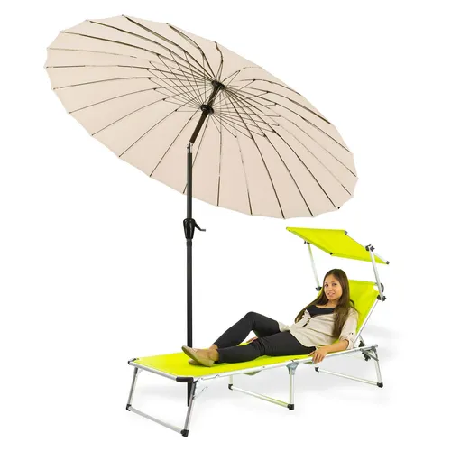 DEMA Sonnenschirm Tokio 2,5m beige Kurbelschirm