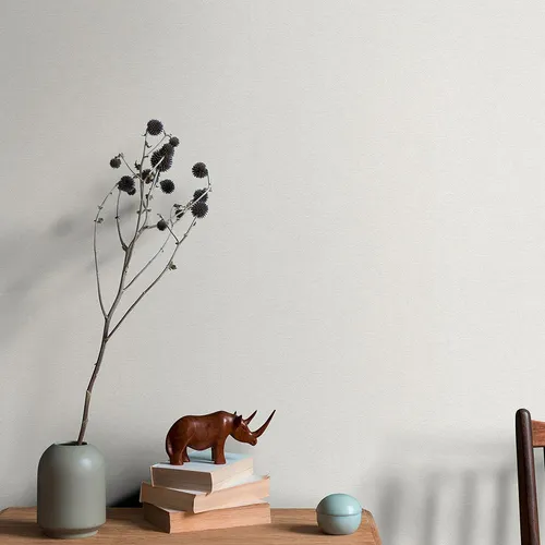 Vliestapete Einfarbig Textil Optik Modern Meliert Weiß Grau 10510-01 (2,62€/1qm)