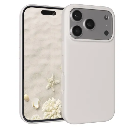Silikonhülle für Apple iPhone 17 Pro Smartphone Case Schutz Hülle Cover Taupe
