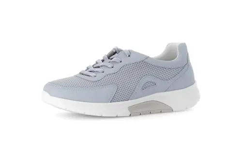Gabor Damen Low-Top Sneaker – Lagune, 40.5 EU - Damen-Sneaker in trendigem Lagune-Design, ideal für Freizeit und Sport mit flacher Laufsohle für optimalen Komfort.