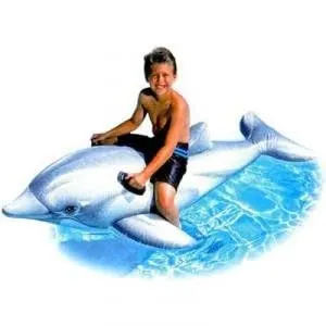Intex Kinder Groß Aufblasbar Fahren Lil Dolphin 1,75 M Schwimmbad Spaß Zubehörteil