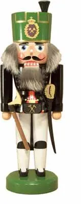 Rudolphs Schatzkiste Nussknacker Knappschaftsältester 35,5 cm - Weihnachtliche Nussknackerfiguren aus dem Erzgebirge, handgefertigt, ideal zum Knacken von Nüssen und als festliche Dekoration.