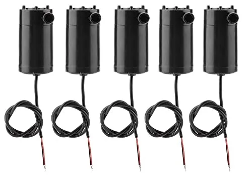 Fasizi Mini-Wasserpumpe, Motorpumpe Wasserpumpen DC 3V 5V Mikro-Tauch-Mini-Wasserpumpe oder Aquarium-Brunnen-Aquarium, Mikro-Motorpumpe Wasserpumpen – 5 Stück