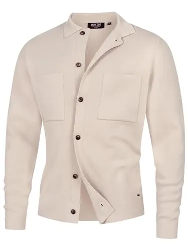 Indicode Herren INBellino Cardigan aus Baumwoll-Mix | Praktische Strickjacke für Männer Simply Taupe, S - Vielseitige Strickjacke mit durchgehender Knopfleiste für bequemes Tragen. Ideal für jeden Anlass und aus hochwertigem Baumwoll-Mix gefertigt. Verlass dich auf moderne Styles und ausgezeichnete Qualität!