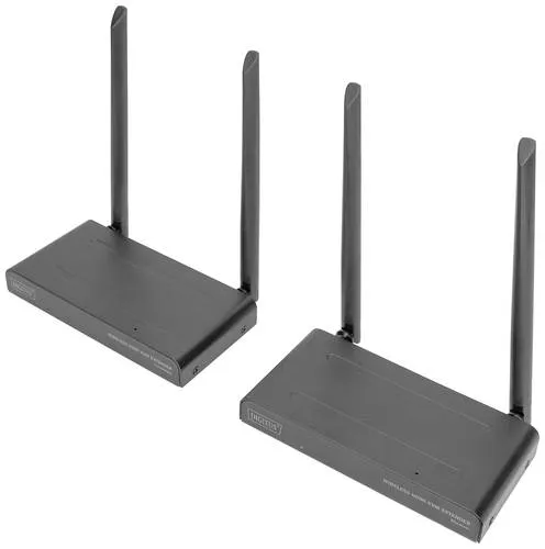 Digitus DS-55321 HDMI-Funkübertragung (Set) - 50m Reichweite, kabellose Full HD Übertragung mit KVM-Funktionalität für einfache Steuerung