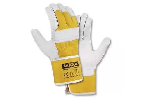 teXXor Winter-Arbeitshandschuhe 1148 Himalaya I - Robuste Rindvolllederhandschuhe für kalte Tage. Mit rutschfester Innenseite und elastischem Bund bieten sie optimalen Schutz vor Kälte und Nässe, ideal für Handwerk und Industrie.