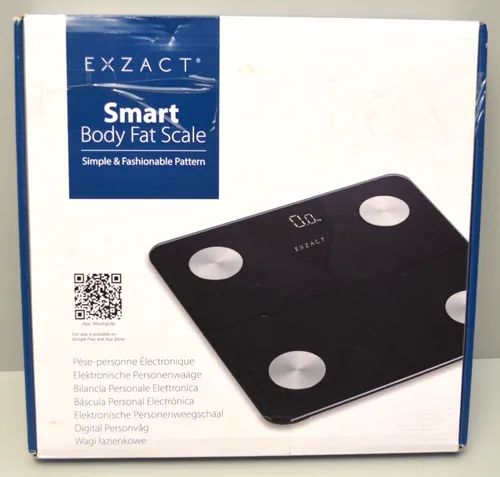 Exzact Elektronische Digitale Personenwaage Koerperfettwaage mit APP bis 180 kg