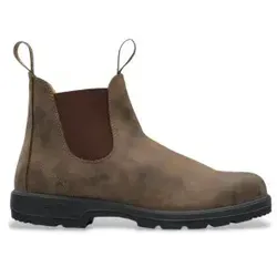 Blundstone 585 Rustic Braun Leather - Chelsea Boots für Herren - Hochwertige Chelsea Boots aus rustikalem braunem Leder, ideal für Alltag und Beruf. Mit stoßdämpfender Sohle und herausnehmbaren Fußbetten für optimalen Komfort.