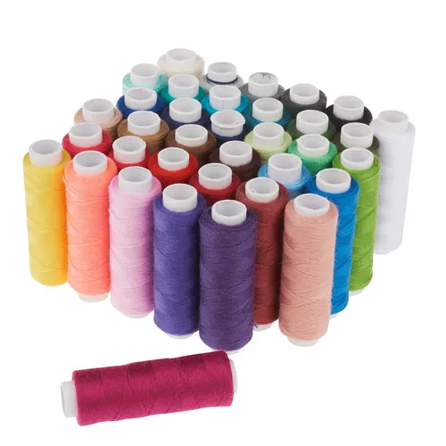 VBS Nähgarn-Set, 36-tlg. bunt, à 100m, Polyester
