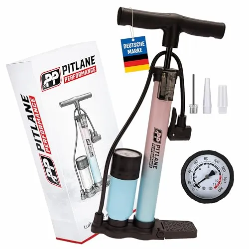 Standpumpe Fahrrad & Luftpumpe Auto Fahrradpumpe bis 11 Bar für alle Ventile 42 cm Professionelle Bike Pump & Air Pump Luftpumpe Fahrrad Pumpe Fahrradteile (Candy Blue)