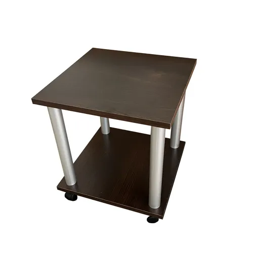 moebel-store24 Couchtisch Nico auf Rollen, quadratisch in silber von moebel-store24