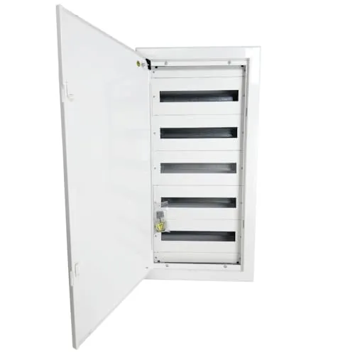 Doktorvolt Verteilerkasten Unterputz 90 Module 5-reihig - Sonstige Elektroinstallationsartikel, robuster Metall-Sicherungskasten für industrielle Anwendungen, ideal zur sicheren Installation von Schutz- und Schaltgeräten.