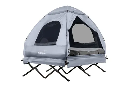 Skandika Zeltliege Haug - 2-Personen Campingbett mit Sleeper Technology, verbesserte Stabilität und einfacher Aufbau für maximalen Komfort