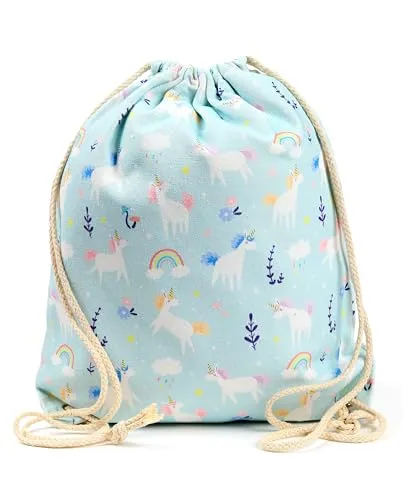 Puckator Unicorn Magic Kordelzugbeutel | Schwimmtasche | Kordelzugbeutel für Kinder | Turnbeutel | Festivaltaschen für Frauen | Turnbeutel | Turnbeutel | Sportbeutel | Rucksack |, Mehrfarbig, 40.5 x