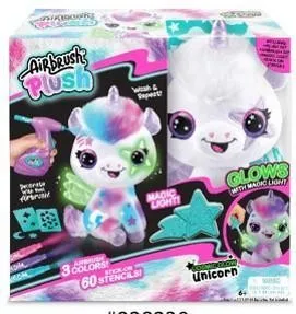 Airbrush - Glow in the Dark Unicorn - Plüschfigur - | (1274) - Neu & OVP