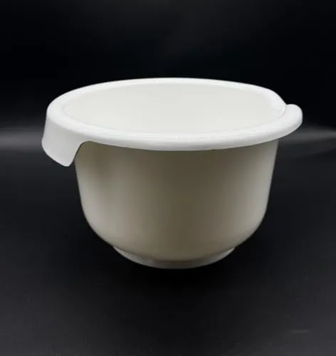 Kimmel Rührschüssel Backschüssel Kunststoffschüssel Teigschüssel 2,5 L, Kunststoff, Weiß, Mittel