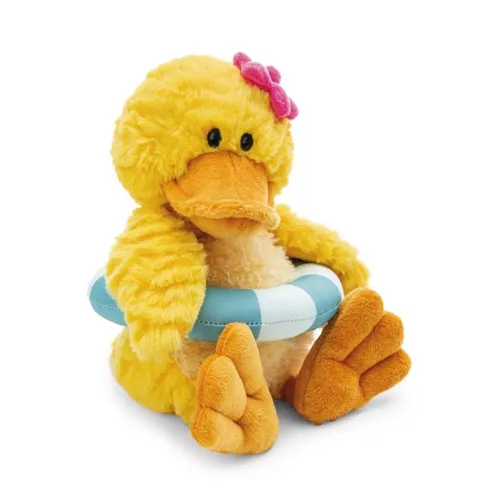 NICI Kuscheltier Ente Pooline mit Schwimmreifen, 18 cm