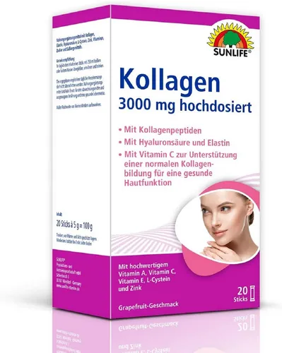 Sunlife Kollagen Sticks 20 Sticks a 5g, 100g