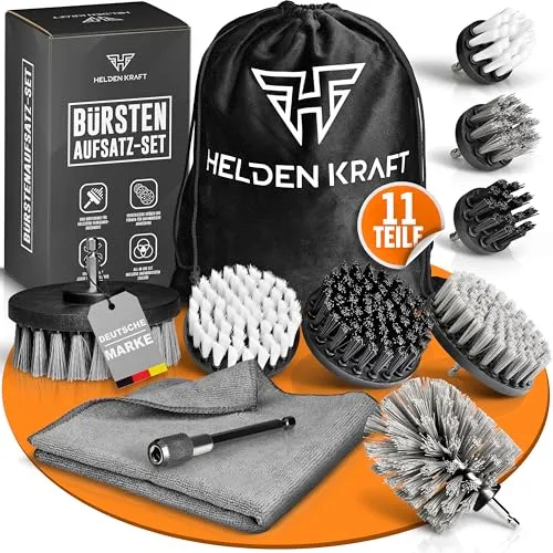 HELDENKRAFT® Bürstenaufsatz Akkuschrauber [11 Teile]