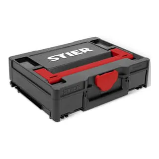 STIER Systainer³ I Black Edition - Modularer Systainer für Handwerk und Industrie, robust aus recycelbarem ABS, ideal für sicheren Transport und Aufbewahrung von Werkzeugen.