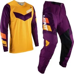 Leatt 3.5 Ride Jugend Motocross Jersey und Hose Set in lila von Leatt