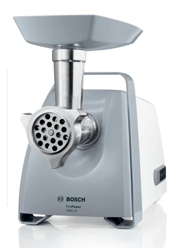 Bosch ProPower MFW66020 - Leistungsstarker Fleischwolf - Fleischwölfe mit 600 Watt, ideal für die Zubereitung von hausgemachten Würsten und Kebbe. Die Rückwärtsfunktion verhindert ein Verstopfen und sorgt für gleichmäßige Ergebnisse.