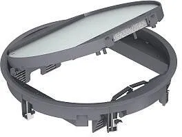 OBO Bettermann GESR9-2U12T 7011 Geräteeinsatz - Universalmontage-Geräteeinsatz für 12 Modul 45-Einzelgeräte, ideal für Kanalsysteme und Systemböden im Innenbereich mit einstellbarer Bodenbelagaussparung.