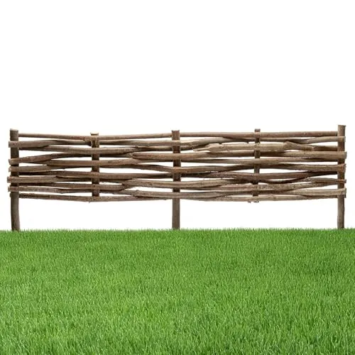 Haselnuss Beeteinfassung Beetumrandung robust 90 x 40 cm