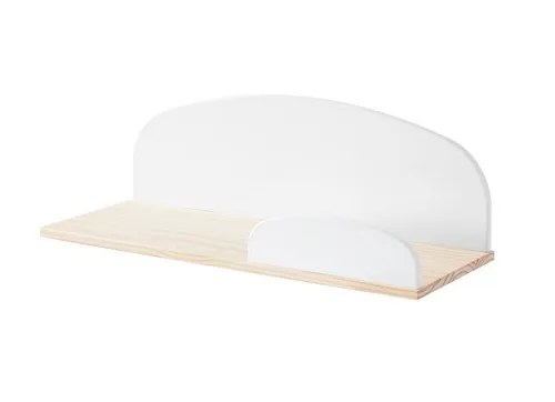 Vipack Wandregal Kiddy - Weiß - 60 cm - Kinderregal aus hochwertigem MDF mit farbig lackierter Oberfläche und Boden in massivem Kiefer natur. Praktische Ablagemöglichkeit und stilvolle Kombination für jedes Kinderzimmer.