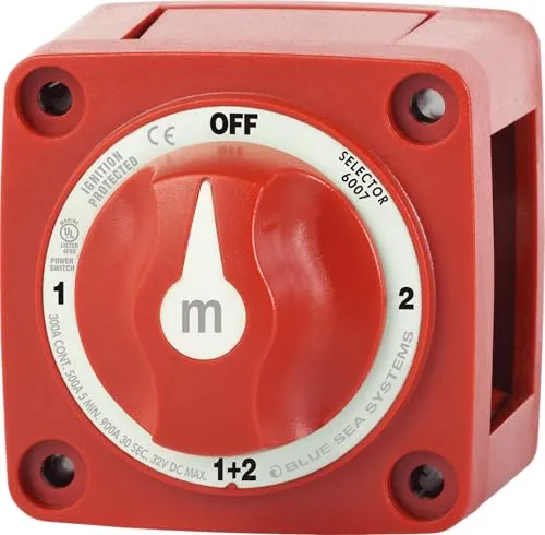 Blue Sea Systems 6007 m-Serie Mini Batteriewahlschalter