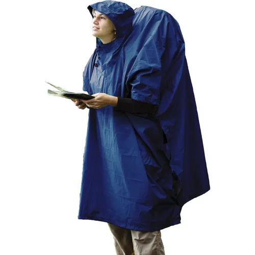 Sea to Summit Nylon Tarp Poncho - Rucksackponcho blue - Funktioneller Regenponcho aus robustem 70 Denier Nylon, ideal für Rucksackträger. Mit 2.000 mm Wassersäule und kompaktem Packmaß für Outdoor-Aktivitäten.