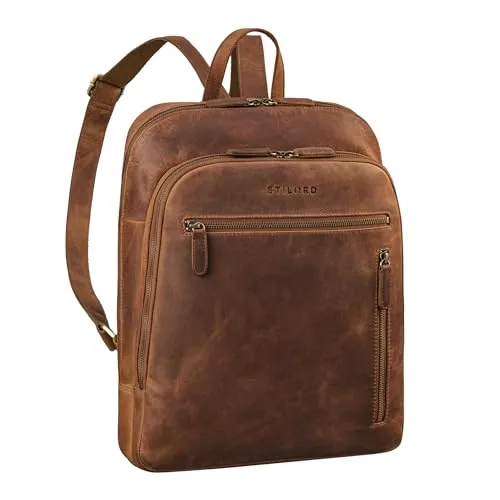 STILORD 'July' Eleganter Damen-Rucksack aus Leder - Tagesrucksäcke für stilbewusste Frauen: Der elegante Lederrucksack bietet Platz für Laptops bis 13,3 Zoll und kombiniert Funktionalität mit zeitloser Eleganz.