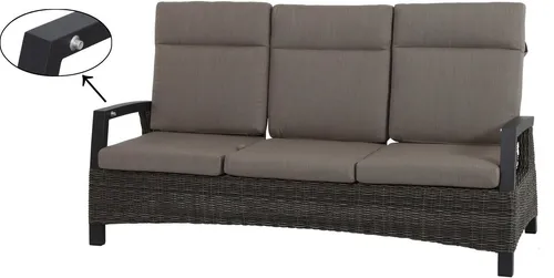 Siena Garden Gartenlounge-Set Corido, 9-tlg, mit Sesseln und Sofa - Garten-Lounge-Set mit 2 Sesseln, 1 Sofa und 1 Tisch. Hochwertiges Aluminiumdesign und extra starke Kissen für höchsten Sitzkomfort. Ideal zum Entspannen und Speisen im Freien.
