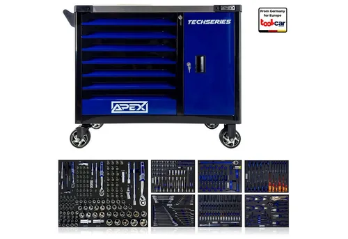Toolcar Werkzeugwagen 7 Schubladen mit 350-tlg. Werkzeugset