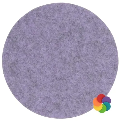 Filz Untersetzer & Platzset - Stärke: ca. 3mm - 100% Polyester - Made-in-Germany - Farbe/Größe: Lavendel-meliert - HF055 25 cm