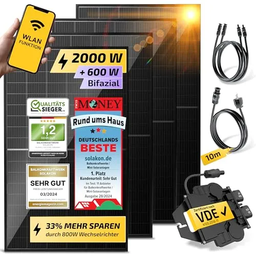 Produktbild onPower 2000 Watt Balkonkraftwerk – Gartenhaus ohne Speicher