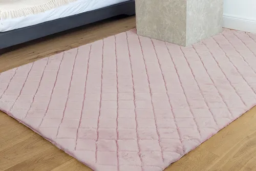 Kayoom Teppich in Rosa, 230x160cm - 100% Polyester - Teppich in Rosa, 230x160cm, aus 100% Polyester, pflegeleicht und ideal für jeden Wohnraum.