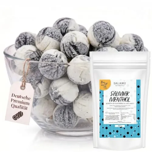 Saliamo | 200g Lakritz Bonbon, Bonbons mit Lakritz Geschmack, Retro Süßigkeit