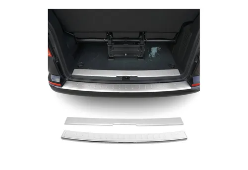 OMAC Zierleisten-Aufkleber Ladekantenschutz & Stoßstange für VW T6 T6.1 alle 2015-2024 Chrom, (2tlg), Langlebig,Einfache Reinigung,Einfache Installation,Rostbeständig