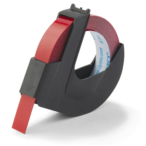 DYMO Original Prägeband für OMEGA und JUNIOR, Plastik - glänzend rot