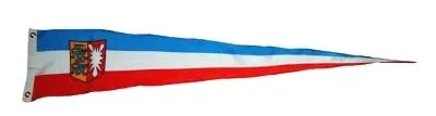 Fahnenwelt Langwimpel Schleswig-Holstein Fahne Flagge Wimpel NEU 30 cm x 150 cm Weiß mit Rot