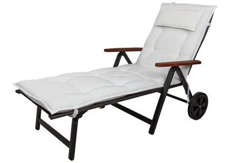 KETTtex Liegenauflage Rollliege Marbella 2320 weiß 190x60x7,5 cm KETTtex, (1 St), mit Bindebändern Halteband Gummi