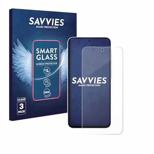 Savvies 3 Stück Panzer Schutz Glas für Samsung Galaxy A56 5G 9H Schutzfolie, Glas-Folie, Klar, Blasenfrei, Anti-Fingerabdruck, Displayschutz