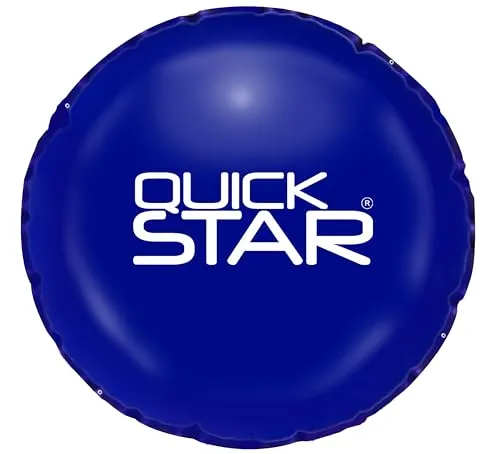 QUICK STAR Poolkissen Rund ⌀ 400 cm Blau - Luftkissen aus hochwertigem 0,44 mm PVC, ideal für Winterabdeckung. Mit Sicherheitsventil, 4 Seilen und 2 Reparatursets – schützt vor Frostschäden und Wasseransammlungen.