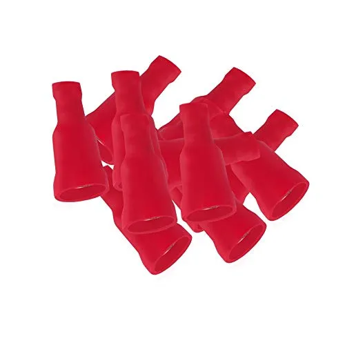 Flachsteckhülsen vollisoliert rot 0,5-1,5 mm 6,3 x 0,8 mm 50x Flachsteckhülse Crimpzange Flachstecker Crimp Zange Flach Stecker Kabelschuhe kfz ARLI